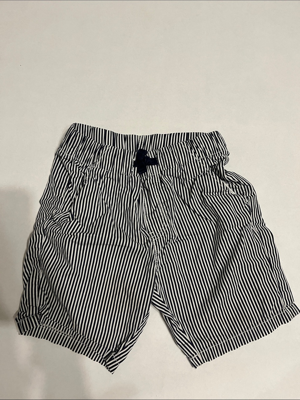 Kids Striped Navy and White Pull-On Short